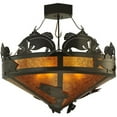 thumbnail image 1 of Meyda Tiffany 130951 Catch Of The Day 4 Light 38" Wide Semi-Flush Ceiling Fixture - Bronze, 1 of 5