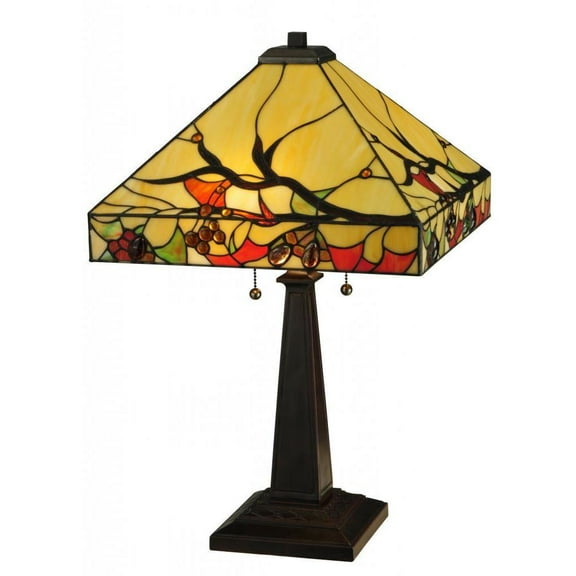 MEYDA 131507 25 in. H Woodland Berries Table Lamp
