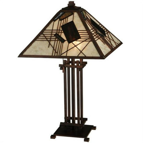 Meyda Tiffany 131508 Magnetism 2 Light 23" Tall Hand-Crafted Table Lamp - MultiColor