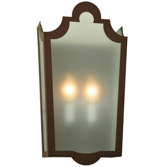 MEYDA 134174 8.25 in. W French Market Frosted Wall Sconce