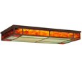 thumbnail image 1 of Meyda Tiffany 134184 Blaze 3 Light 54" Wide Flush Mount Ceiling Fixture - Red Rust, 1 of 5