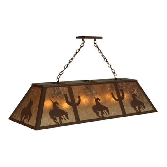 Meyda Tiffany 135573 48" L Trails End Island / Billiard Fixture - Silver