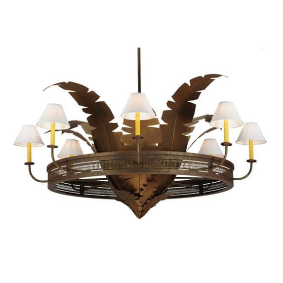 Meyda Tiffany 136614 Banana Bamboo 6 Light 59" Wide Chandelier - Antique Rust / Cortez