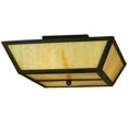 thumbnail image 1 of Meyda Tiffany 136919 15" Square Madera Flush Mount Ceiling Fixture - Bronze, 1 of 4