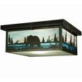 thumbnail image 1 of Meyda Tiffany 136988 Bear Creek 2 Light 23" Wide Flush Mount Square Ceiling Fixture -, 1 of 6