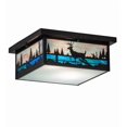 thumbnail image 1 of Meyda Tiffany 136989 Deer Creek 2 Light 23" Wide Flush Mount Square Ceiling Fixture -, 1 of 7