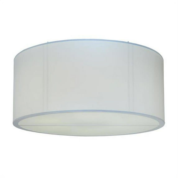 Meyda Tiffany 137347 Cilindro 6 Light 60" Wide Flush Mount Drum Ceiling Fixture - Nickel