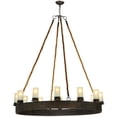thumbnail image 1 of Meyda Tiffany 137752 Costello 12 Light 50" Wide Pillar Candle Style Chandelier - Coffee, 1 of 5