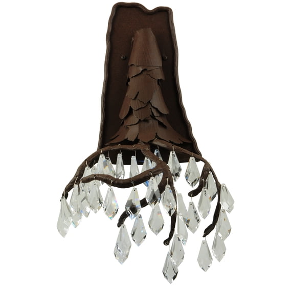 Meyda Tiffany 137761 12" W Winter At Stillwater Crystal - Cafe Noir