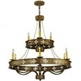 thumbnail image 1 of Meyda Tiffany 137956 Byzantine 9 Light 38" Wide Taper Candle Style Chandelier - Gold, 1 of 4