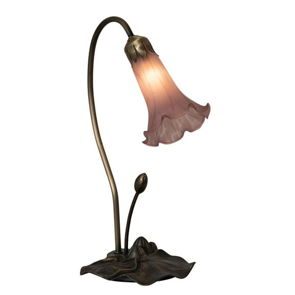 16" High Purple Pond Lily Accent Lamp