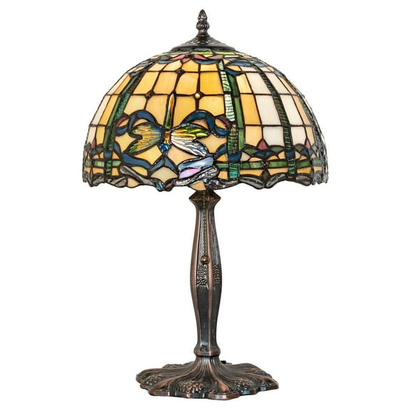 Meyda Tiffany 138586 Tiffany Dragonfly 1 Light 19" Tall Hand-Crafted Table Lamp -