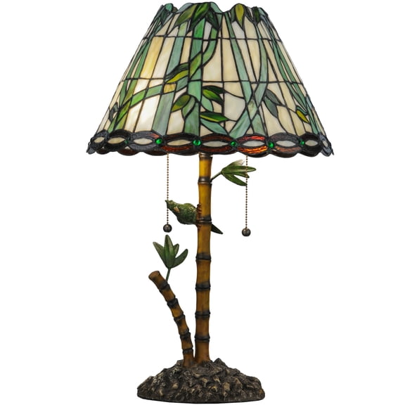 Meyda Tiffany 138588 Loro Paraiso Table Lamp, 24" Height