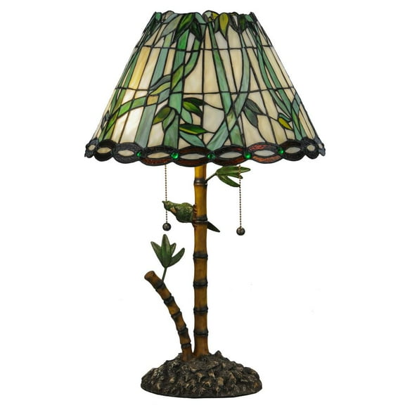 Meyda Tiffany 138588 Loro Paraiso Table Lamp, 24" Height