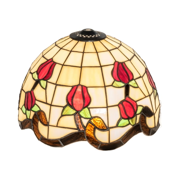 Meyda Tiffany 13865 Roseborder 7.5" Tall Lamp Shade - MultiColor