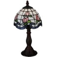 thumbnail image 1 of Meyda Tiffany 139081 14" H Roseborder Mini Lamp - MultiColor, 1 of 2