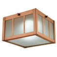 thumbnail image 1 of Meyda Tiffany 139335 Beck 7" Wide Led Flush Mount Square Ceiling Fixture - Copper, 1 of 7
