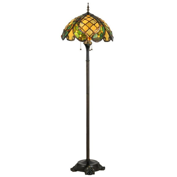 Meyda Tiffany - 139421 - Three Light Floor Lamp - Capolavoro - Antique