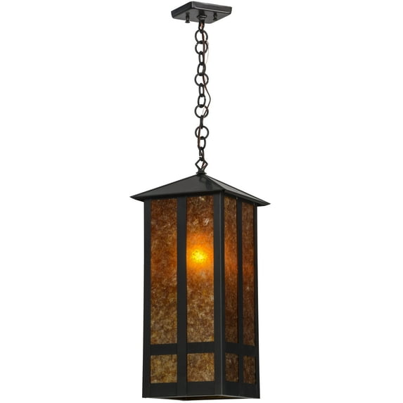 Meyda Tiffany 13950 Church 14" Wide Pendant - Brown