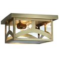 thumbnail image 1 of Meyda Tiffany 140041 Hyde Park 2 Light 17" Wide Flush Mount Square Ceiling Fixture - Brass, 1 of 4