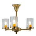 thumbnail image 1 of Meyda Tiffany 140495 Bakersfield 3 Light 20" Wide Pillar Candle Style Chandelier - Brass, 1 of 7