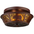 thumbnail image 1 of Meyda Tiffany 140650 Bear On The Loose 2 Light 14" Wide Semi-Flush Ceiling Fixture - Red, 1 of 7