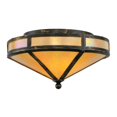 thumbnail image 1 of Meyda Tiffany 140867 Craftsman Prime 2 Light 16" Wide Semi-Flush Ceiling Fixture - Black, 1 of 5