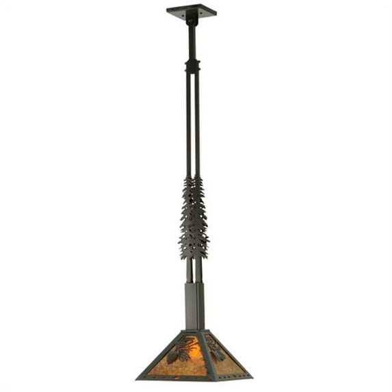 Meyda Tiffany 141029 Tall Pines 17" Wide Pendant - Bronze