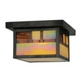 thumbnail image 1 of Meyda Tiffany 141353 Hyde Park Double Bar Mission 14" Wide Flush Mount Square Ceiling, 1 of 7