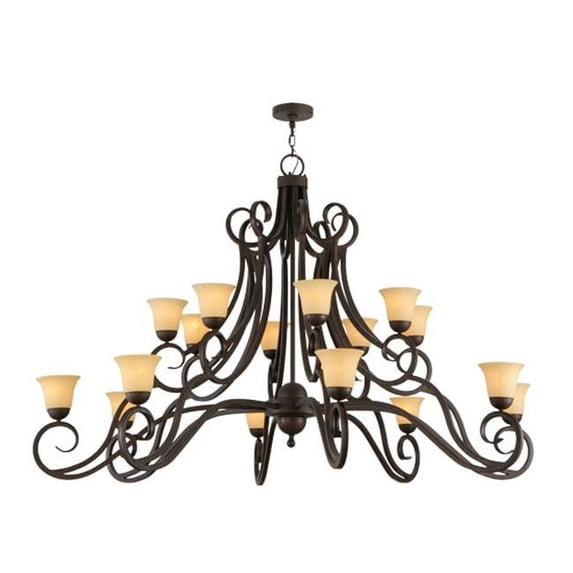 Meyda Tiffany 141671 Angelo 16 Light 72" Wide Chandelier - Rust