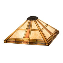 Meyda Tiffany 141884 Square Prairie 8.25" Tall Lamp Shade