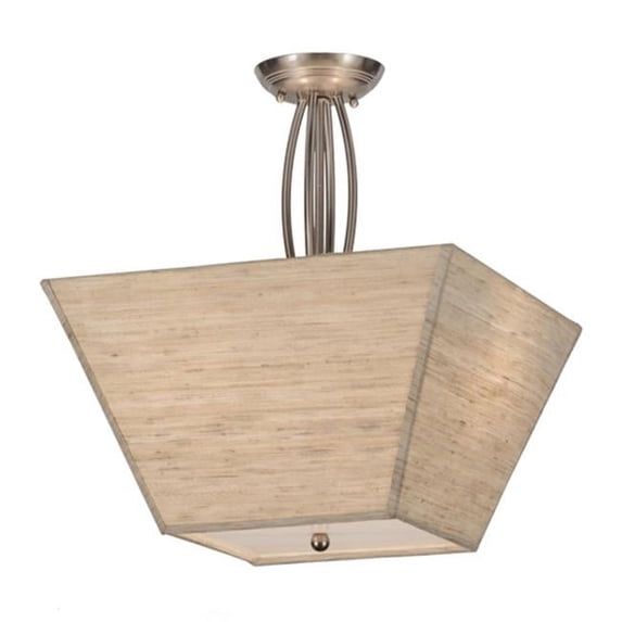 Meyda Tiffany 142378 Cesta 2 Light 23" Wide Semi-Flush Ceiling Fixture - Nickel