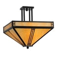thumbnail image 1 of Meyda Tiffany 143407 Prairie Loft 4 Light 26" Wide Semi-Flush Ceiling Fixture - Brown, 1 of 7