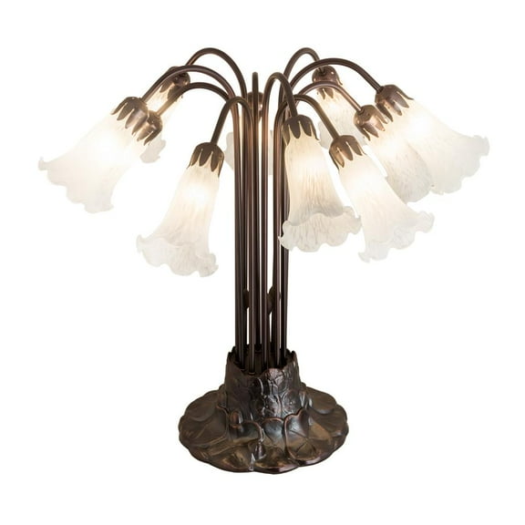 Meyda Tiffany 14391 10 Light 22" Tall Tree Table Lamp - MultiColor