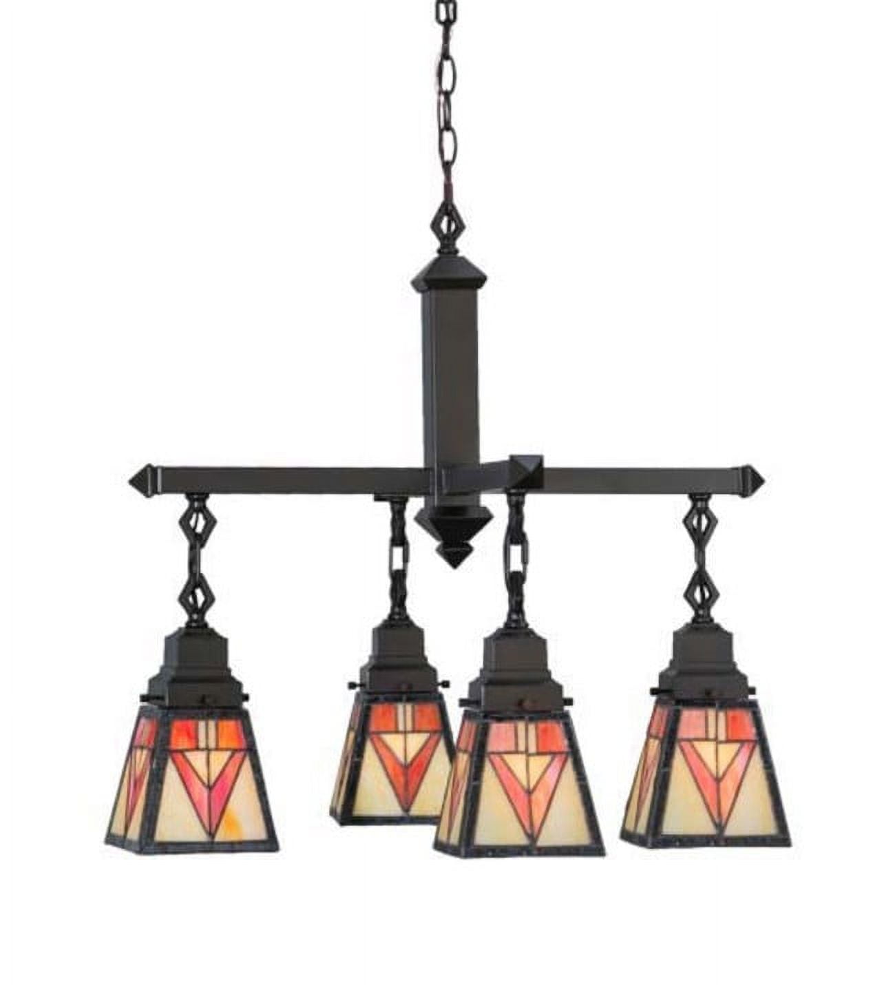 Otero 24" Black Classic 4-Light Traditional Chandelier