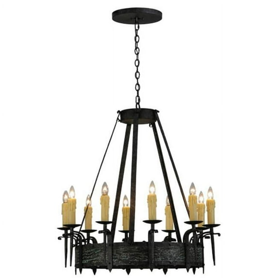 Meyda Tiffany 144262 Costello 10 Light 36" Wide Taper Candle Style Chandelier