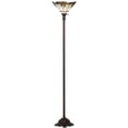thumbnail image 1 of Meyda Tiffany - 144756 - One Light Torchiere - Shell With Jewels - Mahogany Bronze, 1 of 2