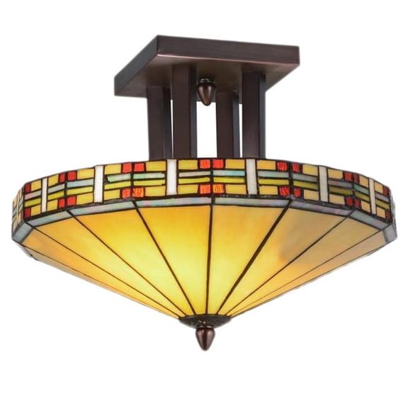 Meyda 16-inch Arizona Semi-Flushmount