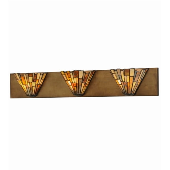 Meyda Tiffany 144976 Delta 3 Light 5" Wide Vanity Light - Copper