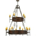 thumbnail image 1 of Meyda Tiffany 145918 Toscano 15 Light 48" Wide Taper Candle Ring Chandelier - Rust /, 1 of 7