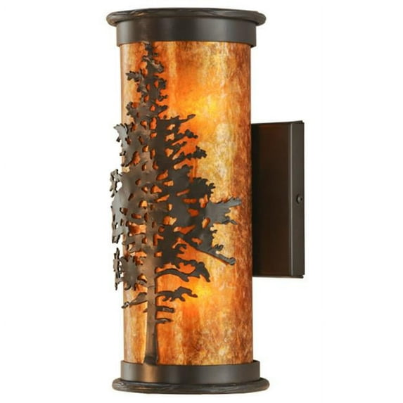 Meyda Tiffany 146067 Tamarack 2 Light 12" Tall Wall Sconce - Bronze