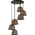 thumbnail image 1 of Meyda Tiffany 146196 Craftsman 6 Light 27" Wide Multi Light Pendant - MultiColor, 1 of 7