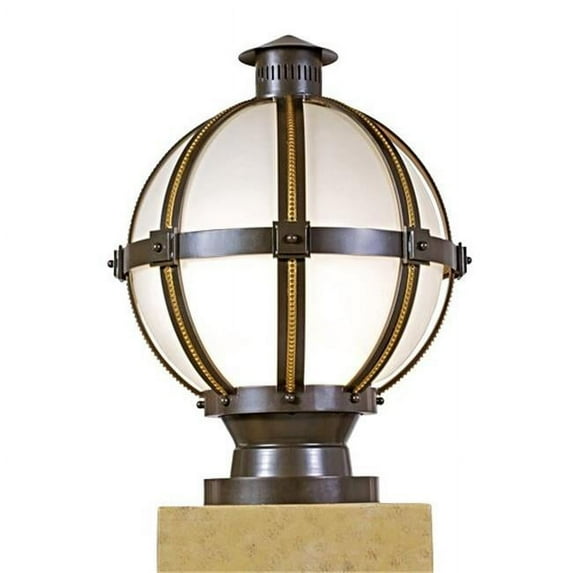 Meyda Tiffany 146462 Orbital 27" Tall Pier Mount Post Light - Chestnut