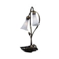 thumbnail image 1 of Meyda Tiffany 14654 White Pond Lily - 2 Light Accent Lamp   Mahogany Bronze Finish with White Glass, 1 of 7