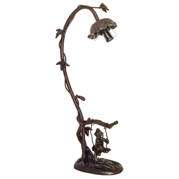 Meyda Lighting 16" High Cherub On Swing Accent Lamp