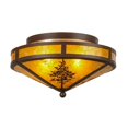 thumbnail image 1 of Meyda Tiffany 146815 Tamarack 2 Light 16" Wide Semi-Flush Ceiling Fixture - Cafe-Noir, 1 of 7