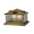 thumbnail image 1 of Meyda Tiffany 146885 Arrowhead 2 Light 11" Tall Pier Mount Post Light - Brass, 1 of 6