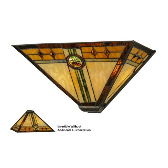 Meyda Tiffany 146985 Carlsbad Mission 2 Light 8" Tall Wall Sconce - Bronze