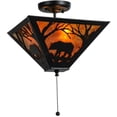 thumbnail image 1 of Meyda Tiffany 147875 Bear At Dawn 3 Light 16" Wide Semi-Flush Ceiling Fixture - MultiColor, 1 of 5