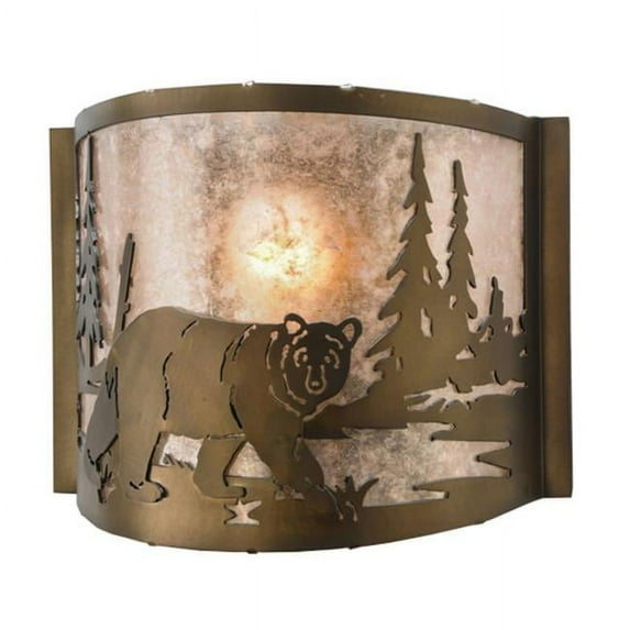 Meyda Tiffany 148036 Bear 10" Tall Wall Sconce - Copper